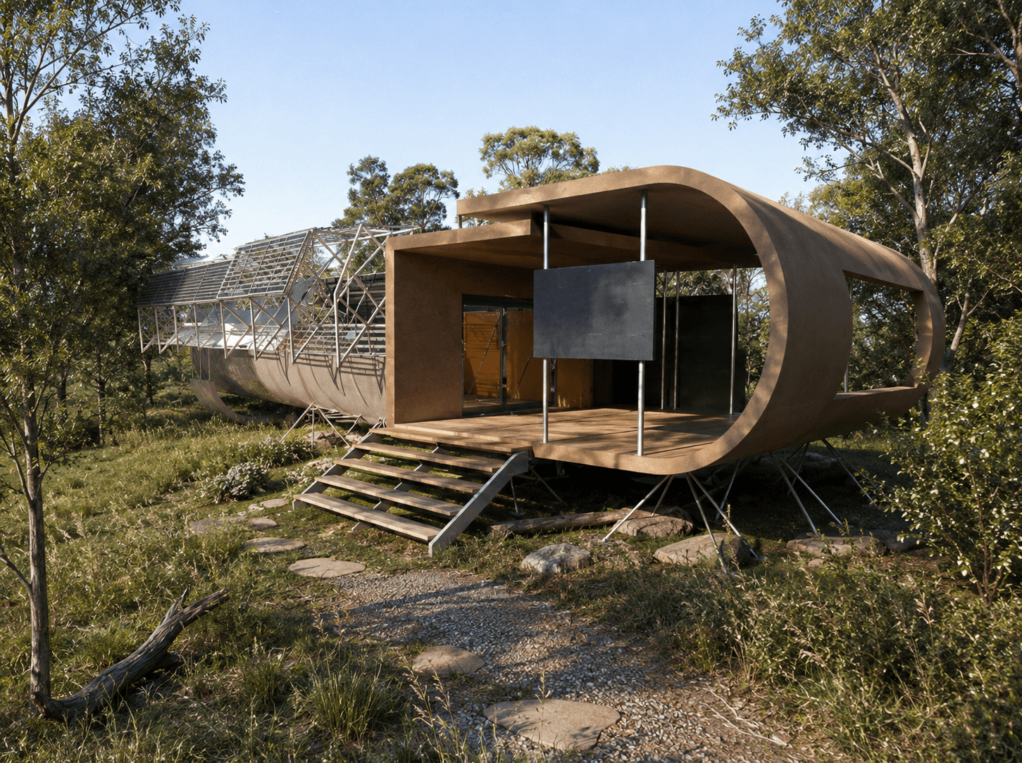 A transportable retreat designed to inspire creativity through solitude, simplicity and nature.