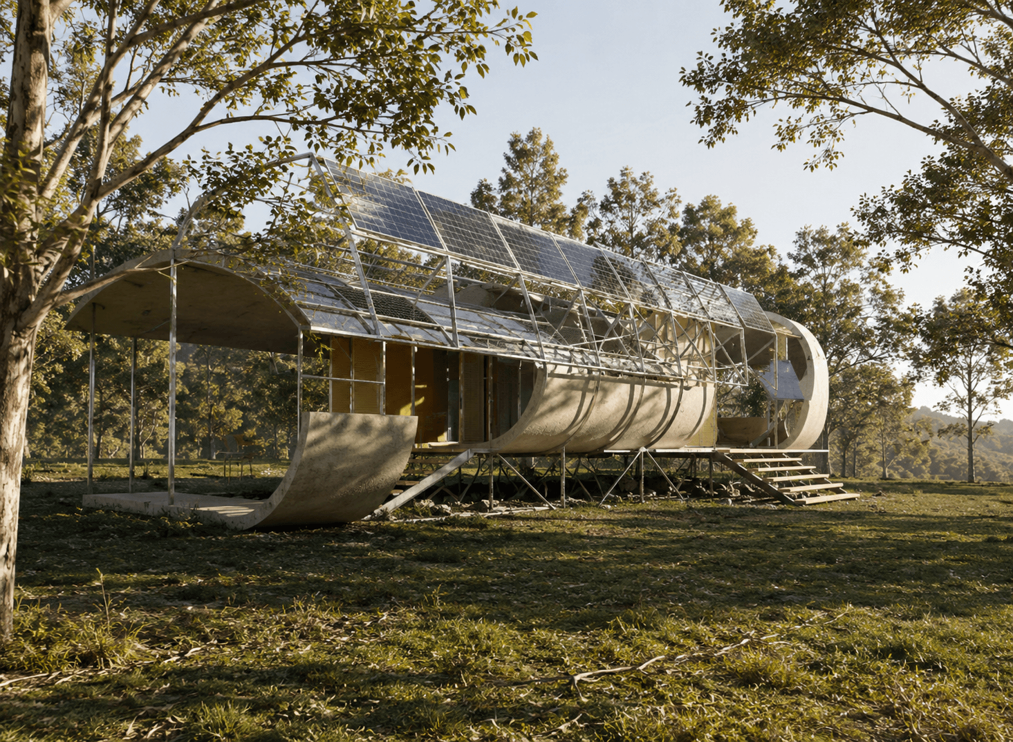 Architecture that can travel anywhere, creating a place for reflection in any landscape.