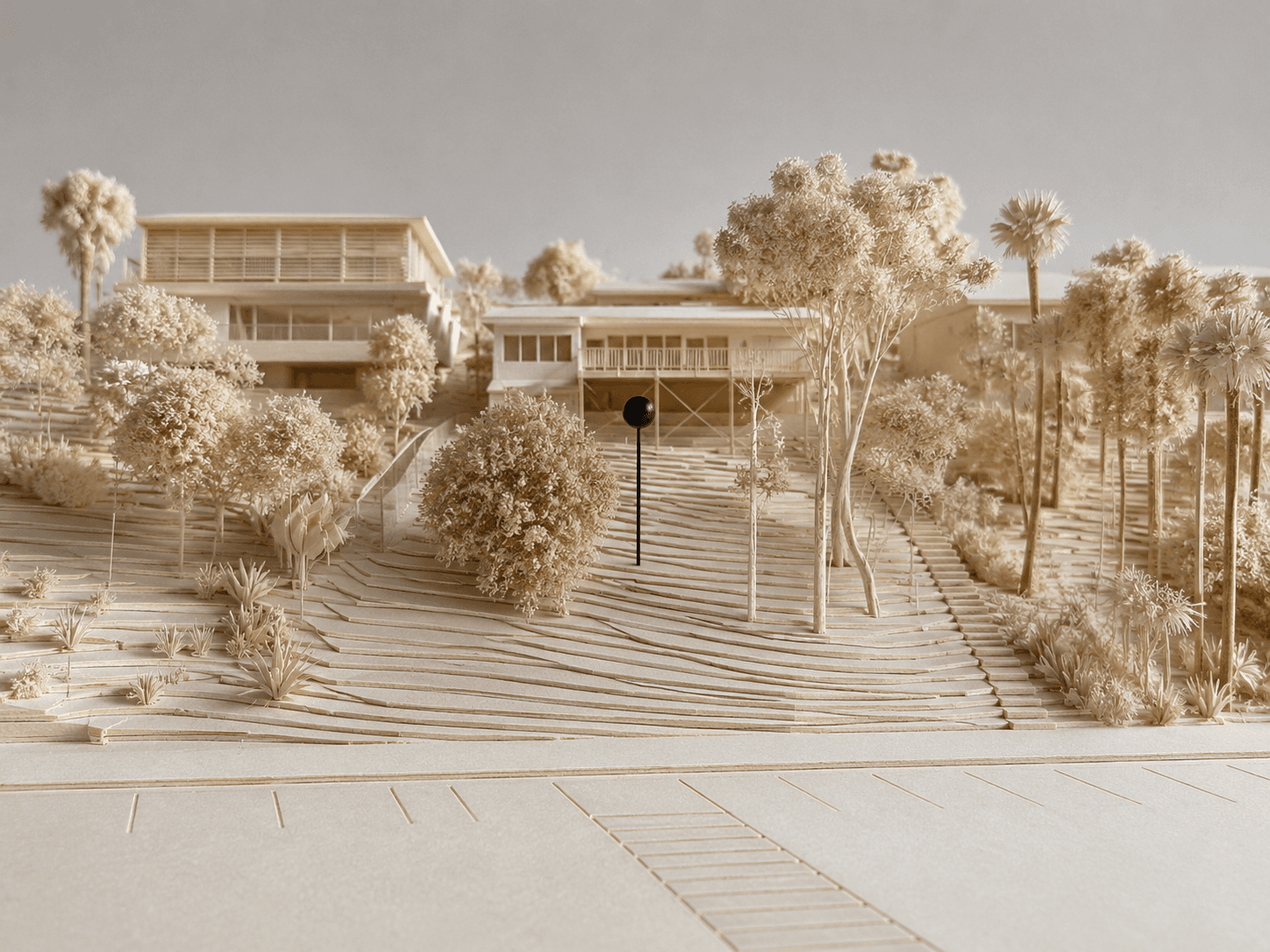 A physical site model revealing the landscape, neighbouring properties and key design opportunities before concept development begins.